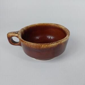 Hull Pottery ~ Brown Drip Glaze ~ 5"‎ Round Soup Cup